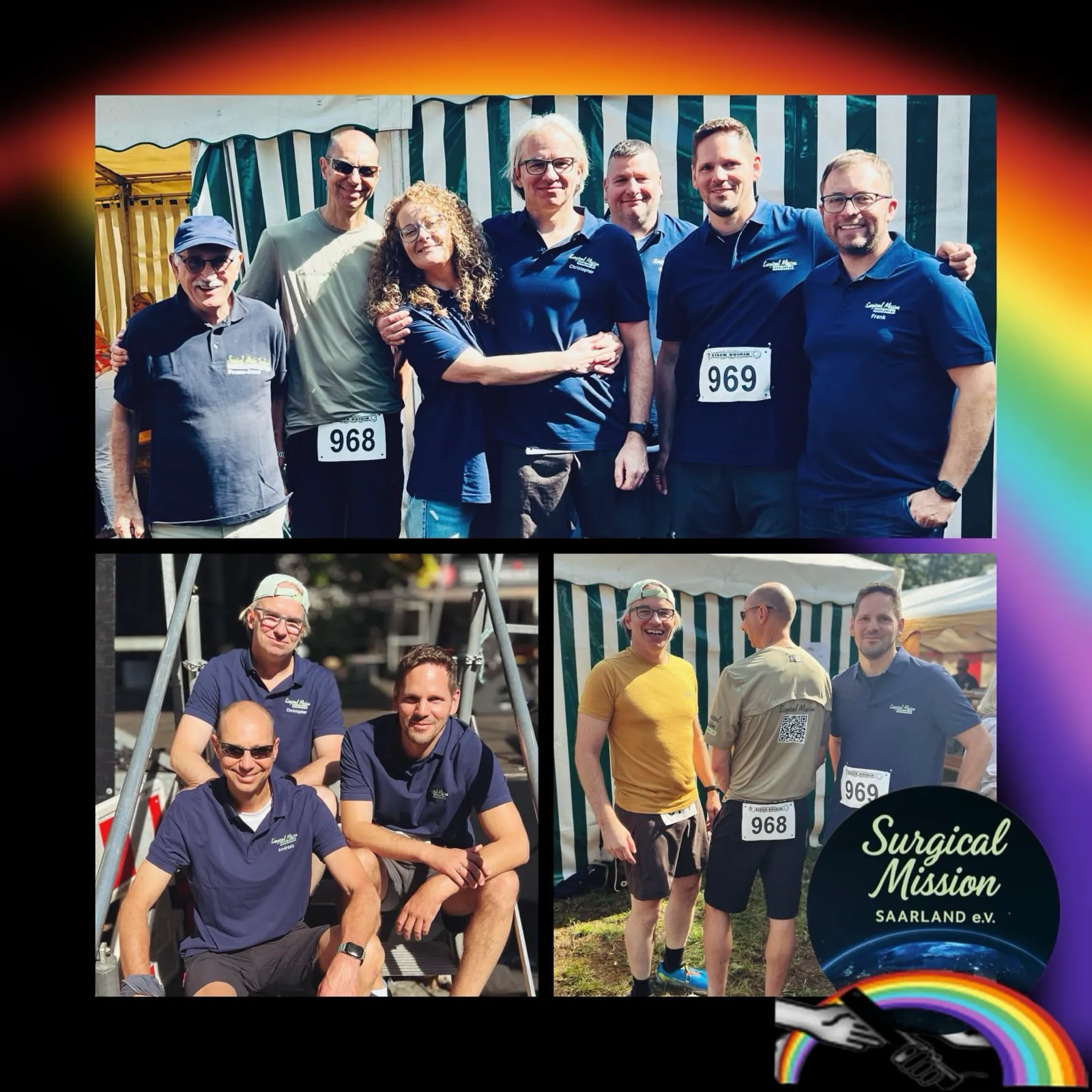 The team with race numbers at the 20th Solilauf in St. Ingbert, 2025